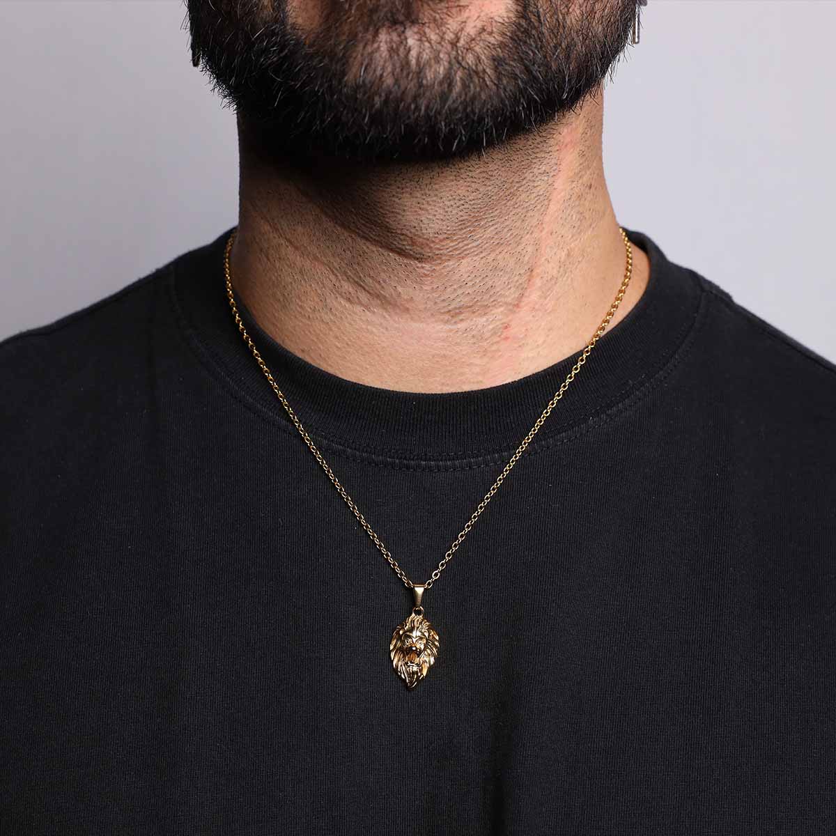 "LION OF JUDAH" Necklace (Gold) - Servant Zurich